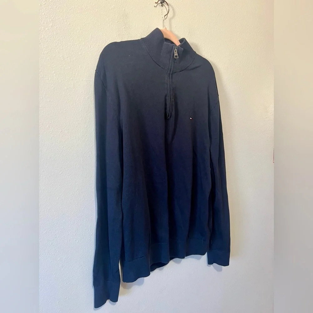 Tommy Hilfiger Men's Q-Zip Cotton Pullover - XXL